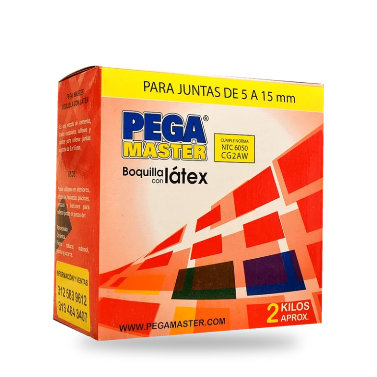 Caja de Boquilla normal con látex PEGAMASTER para juntas de 5 a 15 mm, 2 kg