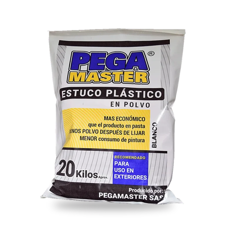 Bulto de estuco plástico en polvo para exteriores PEGAMASTER de 20 kg