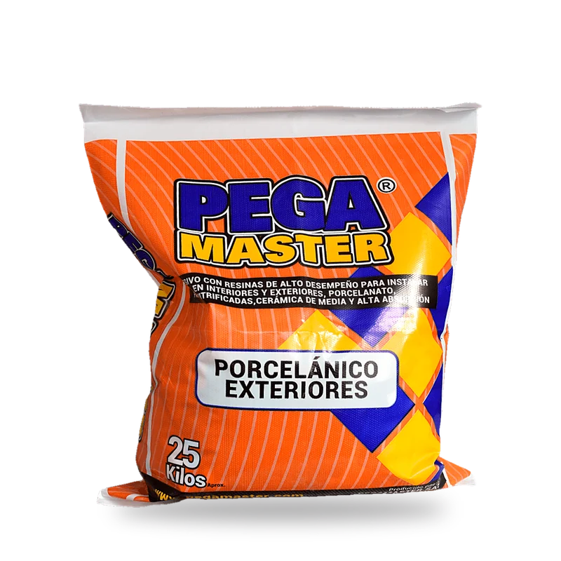 Bulto de pegante Porcelánico exteriores PEGAMASTER de 25 kg